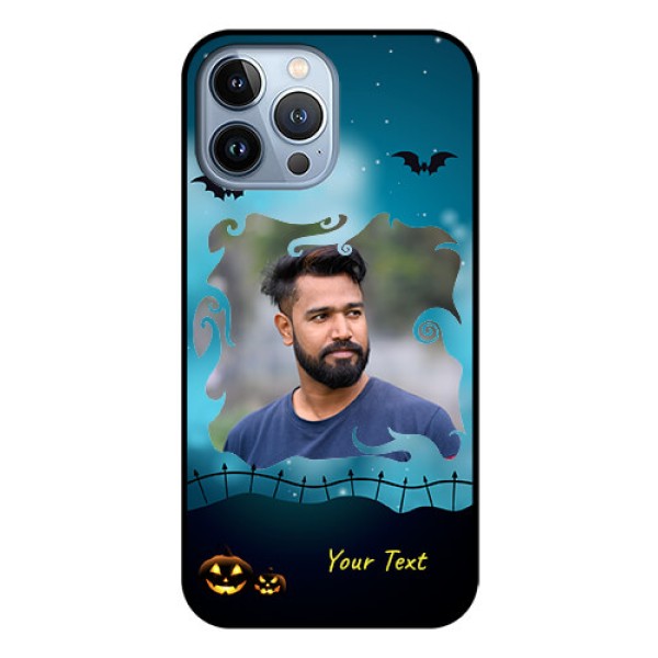 iPhone 13 Pro Max Custom Glass Phone Case - Halloween frame design