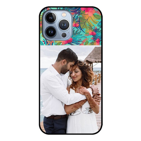 iPhone 13 Pro Max Photo Printing on Glass Case - Watercolor Floral Design iPhone 13 Pro Max Photo Printing on Glass Case - Watercolor Floral Design