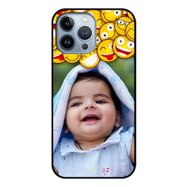 iPhone 13 Pro Max Custom Glass Mobile Case - with Smiley Emoji Design iPhone 13 Pro Max Custom Glass Mobile Case - with Smiley Emoji Design