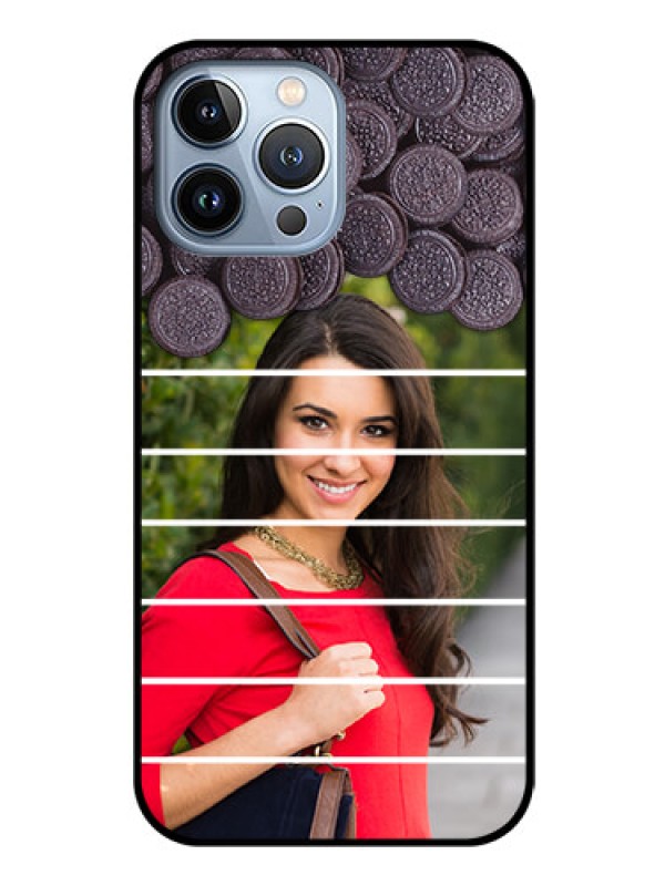 Custom iPhone 13 Pro Max Custom Glass Phone Case - with Oreo Biscuit Design