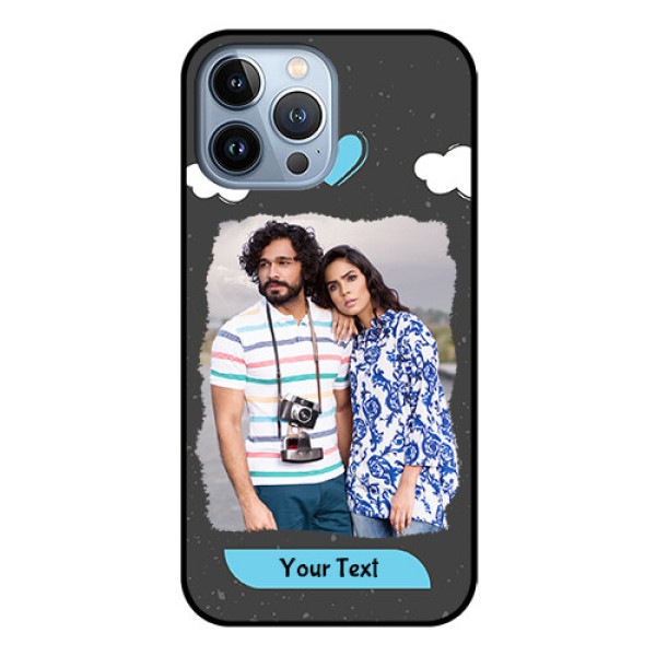 iPhone 13 Pro Max Custom Glass Phone Case - Splashes with love doodles Design iPhone 13 Pro Max Custom Glass Phone Case - Splashes with love doodles Design