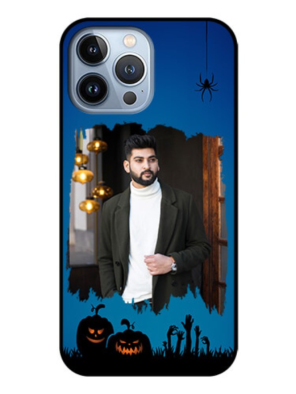 Custom iPhone 13 Pro Max Photo Printing on Glass Case - with pro Halloween design