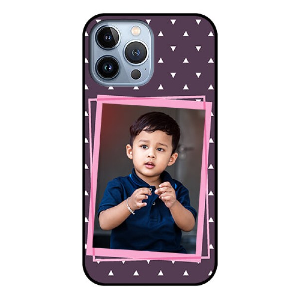 iPhone 13 Pro Max Custom Glass Mobile Case - Triangle Pattern Dotted Design iPhone 13 Pro Max Custom Glass Mobile Case - Triangle Pattern Dotted Design