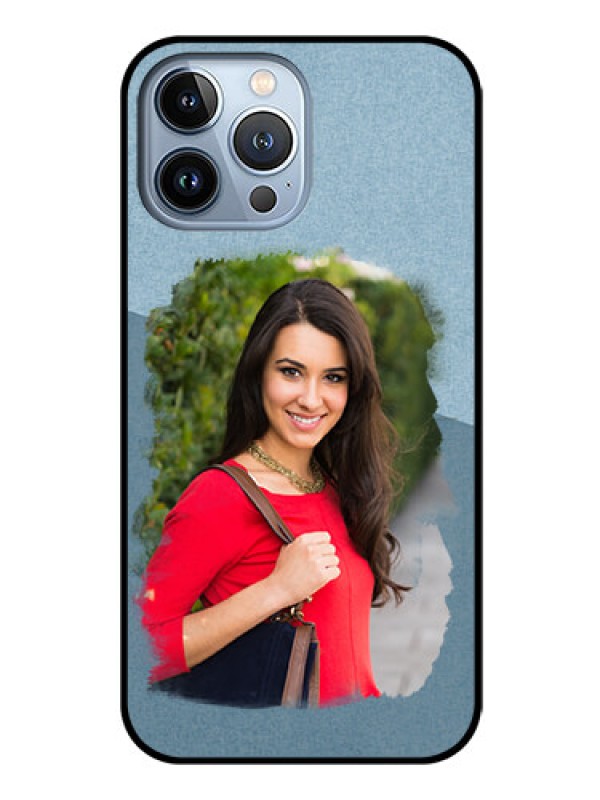 Custom iPhone 13 Pro Max Custom Glass Mobile Case - Grunge Line Art Design