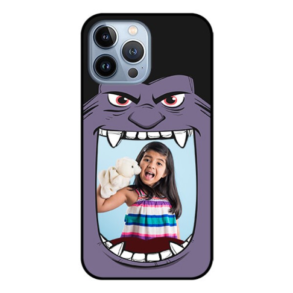 iPhone 13 Pro Max Custom Glass Phone Case - Angry Monster Design