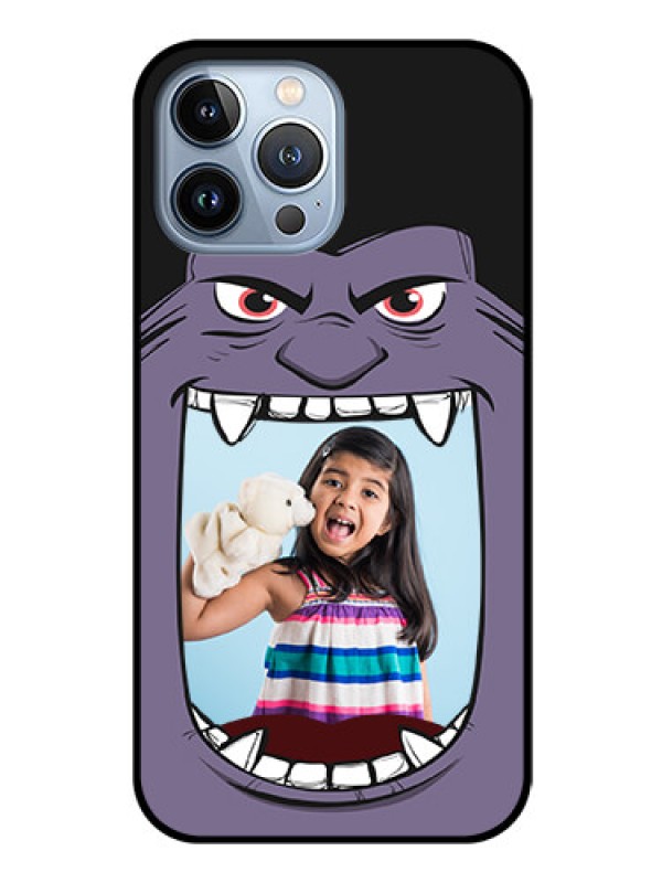 Custom iPhone 13 Pro Max Custom Glass Phone Case - Angry Monster Design