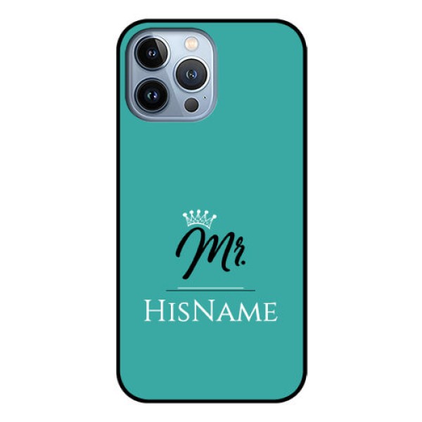 iPhone 13 Pro Max Custom Glass Phone Case Mr with Name