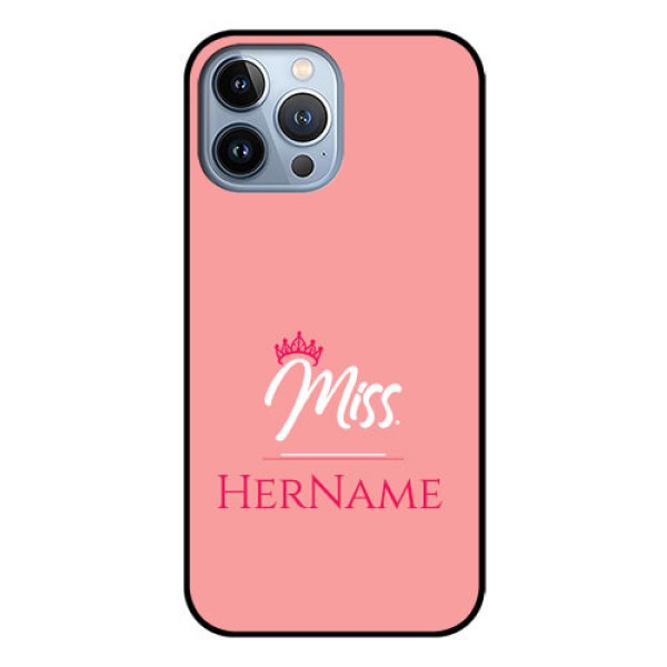 iPhone 13 Pro Max Custom Glass Phone Case Mrs with Name