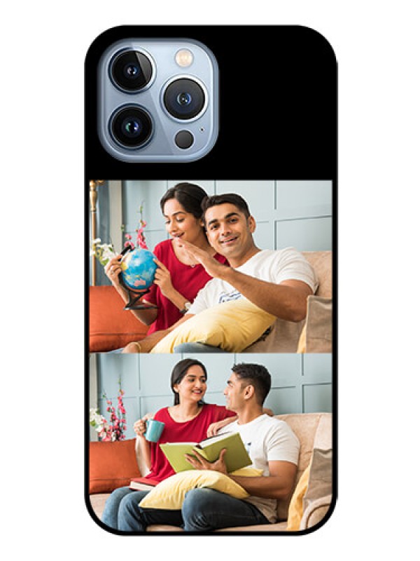 Custom iPhone 13 Pro Max 2 Images on Glass Phone Cover