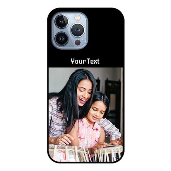 iPhone 13 Pro Max Photo with Name on Glass Phone Case