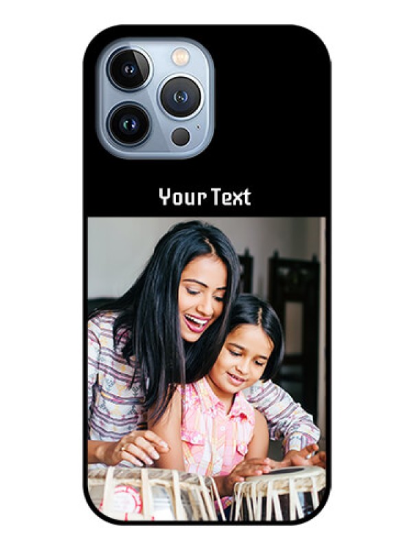 Custom iPhone 13 Pro Max Photo with Name on Glass Phone Case