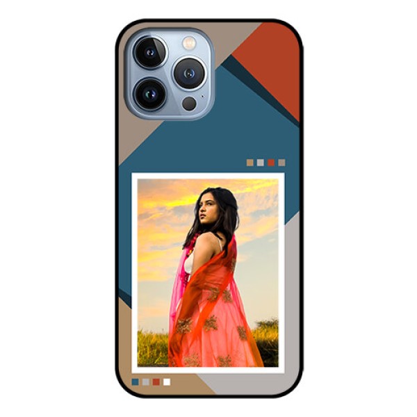 iPhone 13 Pro Max Personalized Glass Phone Case - Retro color pallet Design iPhone 13 Pro Max Personalized Glass Phone Case - Retro color pallet Design