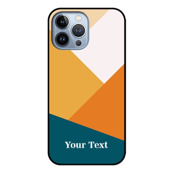 iPhone 13 Pro Max Personalized Glass Phone Case - Stacked Multi-colour Design iPhone 13 Pro Max Personalized Glass Phone Case - Stacked Multi-colour Design