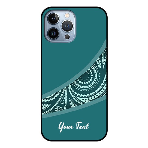 iPhone 13 Pro Max Photo Printing on Glass Case - semi visible floral Design