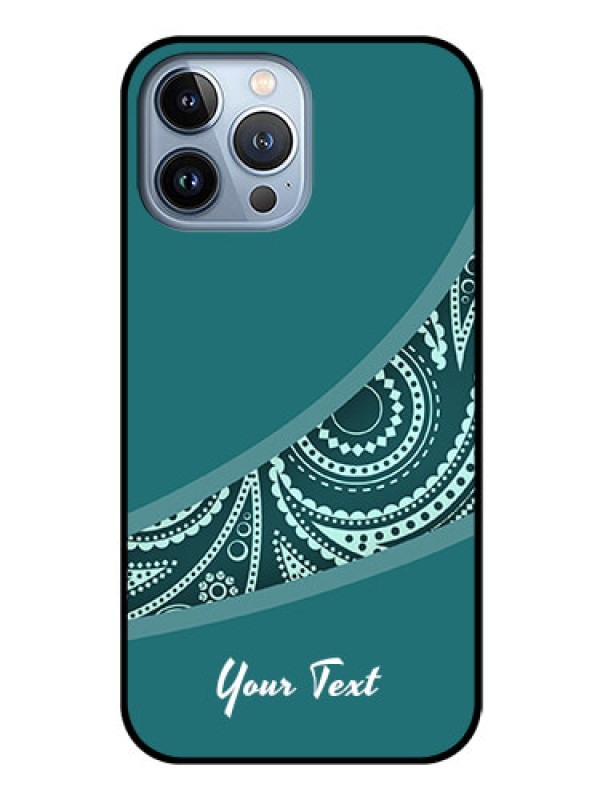 Custom iPhone 13 Pro Max Photo Printing on Glass Case - semi visible floral Design