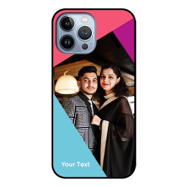iPhone 13 Pro Max Custom Glass Mobile Case - Stacked Triple colour Design iPhone 13 Pro Max Custom Glass Mobile Case - Stacked Triple colour Design