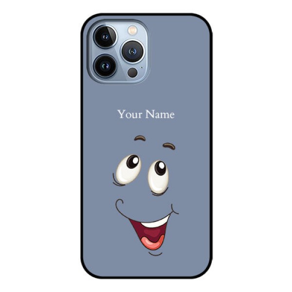 iPhone 13 Pro Max Photo Printing on Glass Case - Laughing Cartoon Face Design iPhone 13 Pro Max Photo Printing on Glass Case - Laughing Cartoon Face Design