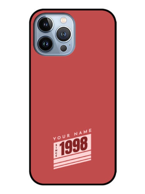 Custom iPhone 13 Pro Max Custom Glass Phone Case - Red custom year of birth Design
