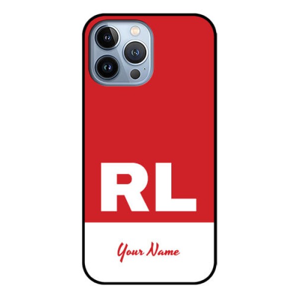 iPhone 13 Pro Max Personalized Glass Phone Case - dual tone custom text Design iPhone 13 Pro Max Personalized Glass Phone Case - dual tone custom text Design