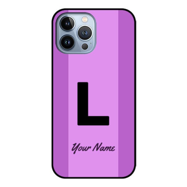 iPhone 13 Pro Max Custom Glass Phone Case - Tricolor custom text Design iPhone 13 Pro Max Custom Glass Phone Case - Tricolor custom text Design