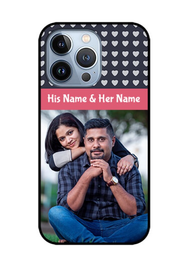 iPhone 13 Pro Custom Glass Mobile Case - Love Symbols Design
