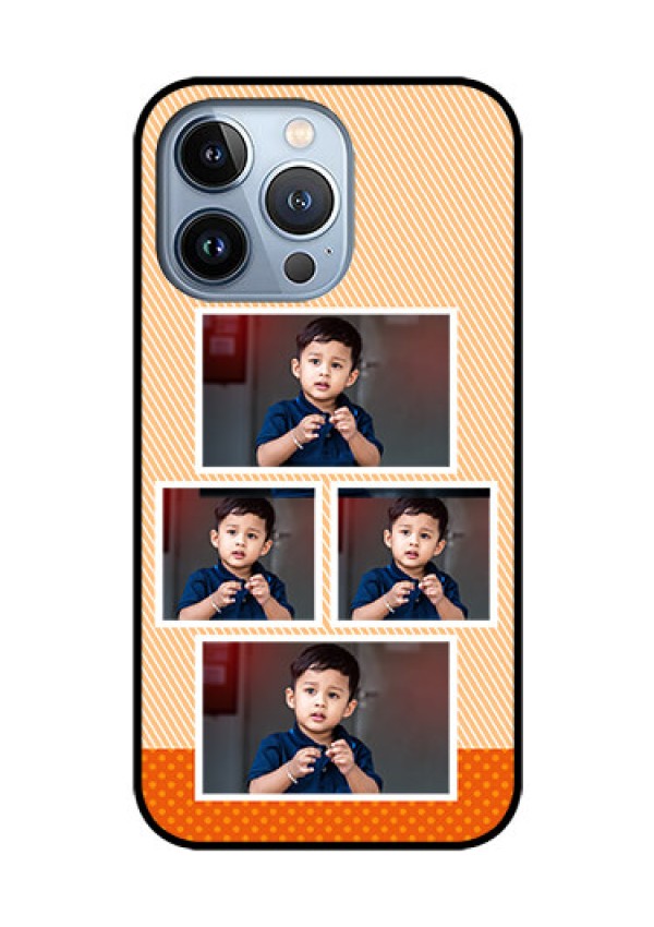 iPhone 13 Pro Photo Printing on Glass Case - Bulk Photos Upload Design