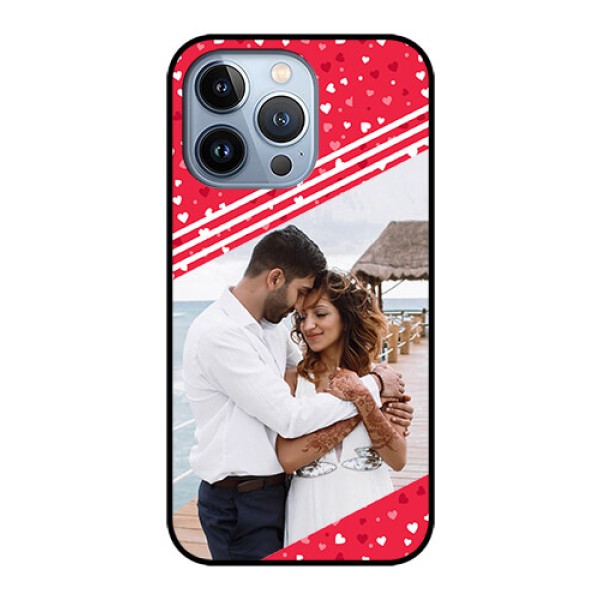 iPhone 13 Pro Custom Glass Mobile Case - Valentines Gift Design