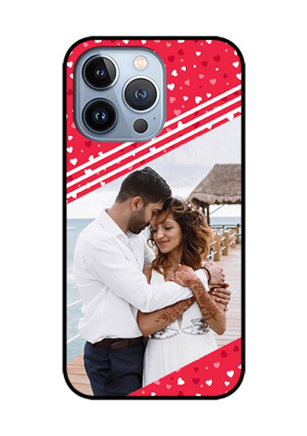 iPhone 13 Pro Custom Glass Mobile Case - Valentines Gift Design