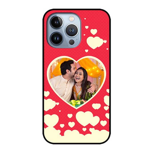 iPhone 13 Pro Custom Glass Mobile Case - Love Symbols Phone Cover Design