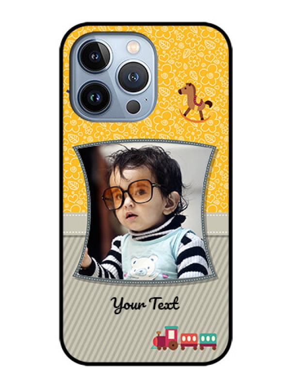 Custom iPhone 13 Pro Personalized Glass Phone Case - Baby Picture Upload Design