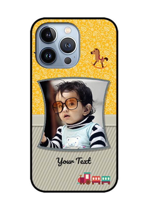 iPhone 13 Pro Personalized Glass Phone Case - Baby Picture Upload Design