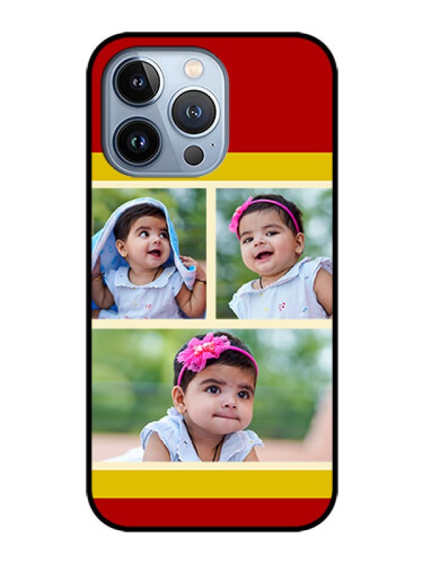 Custom iPhone 13 Pro Custom Glass Mobile Case - Multiple Pic Upload Design