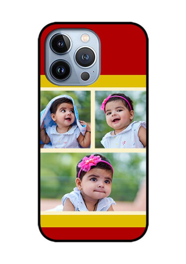 iPhone 13 Pro Custom Glass Mobile Case - Multiple Pic Upload Design