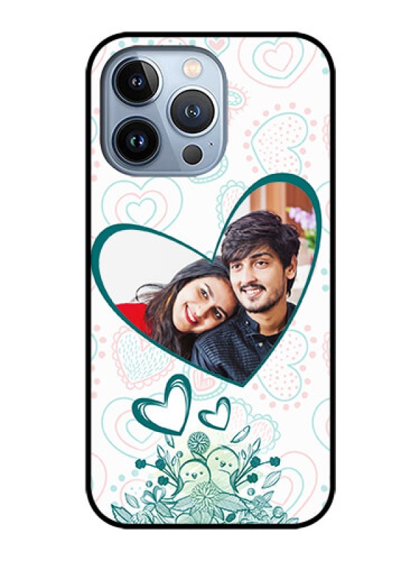Custom iPhone 13 Pro Photo Printing on Glass Case - Premium Couple Design