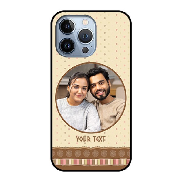 iPhone 13 Pro Custom Glass Mobile Case - Brown Dotted Mobile Case Design iPhone 13 Pro Custom Glass Mobile Case - Brown Dotted Mobile Case Design