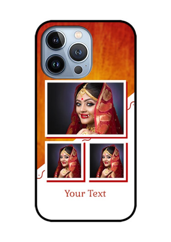 iPhone 13 Pro Custom Glass Phone Case - Wedding Memories Design