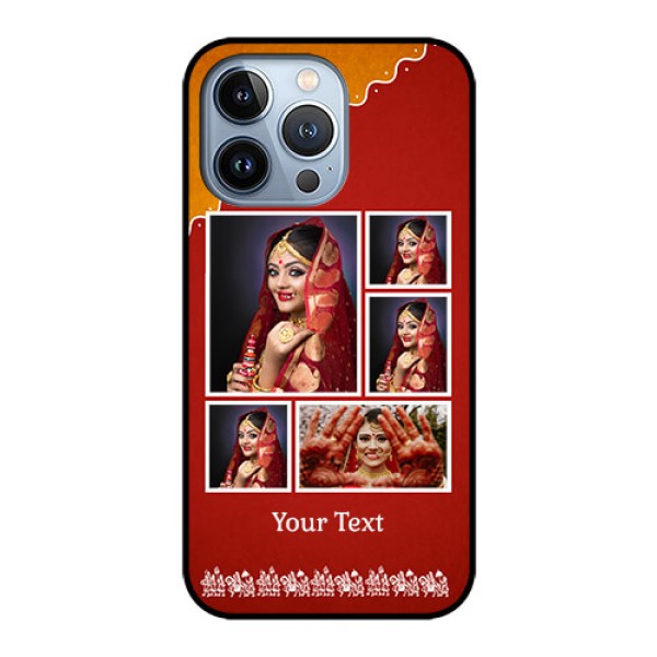 iPhone 13 Pro Personalized Glass Phone Case - Wedding Pic Upload Design iPhone 13 Pro Personalized Glass Phone Case - Wedding Pic Upload Design