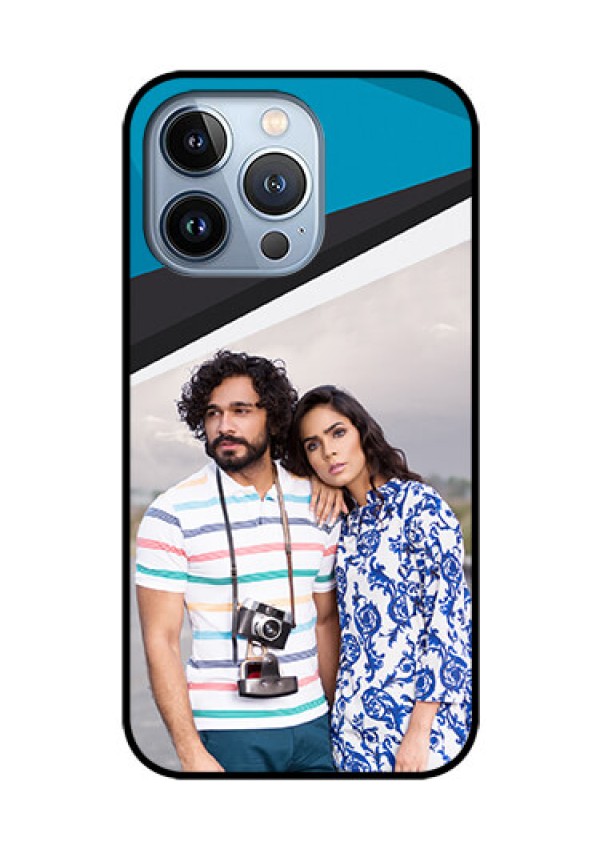iPhone 13 Pro Photo Printing on Glass Case - Simple Pattern Photo Upload Design