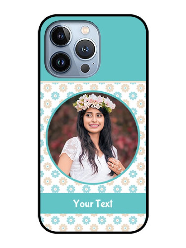 Custom iPhone 13 Pro Custom Glass Mobile Case - Beautiful Flowers Design