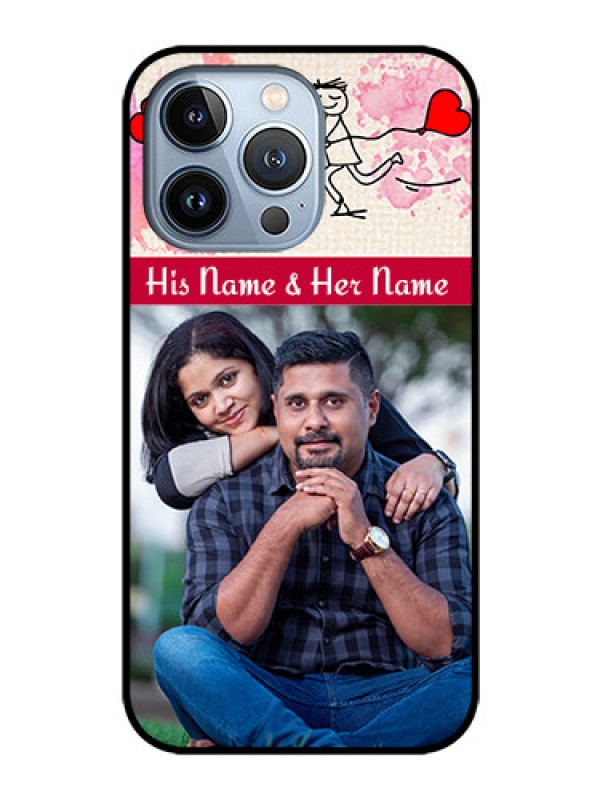 Custom iPhone 13 Pro Photo Printing on Glass Case - You and Me Case Design