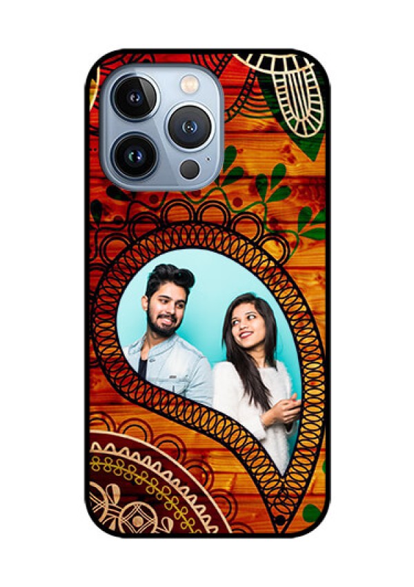 iPhone 13 Pro Personalized Glass Phone Case - Abstract Colorful Design