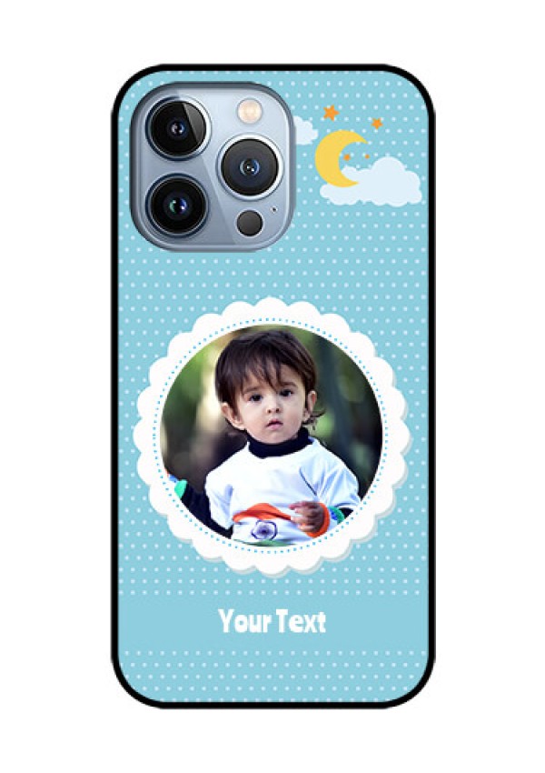 iPhone 13 Pro Personalised Glass Phone Case - Violet Pattern Design