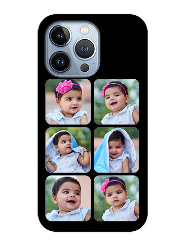 Custom iPhone 13 Pro Photo Printing on Glass Case - Multiple Pictures Design