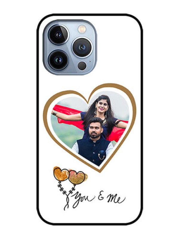 Custom iPhone 13 Pro Custom Glass Mobile Case - You & Me Design