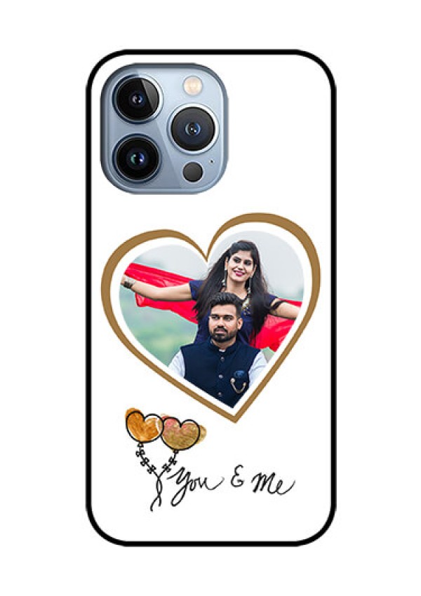 iPhone 13 Pro Custom Glass Mobile Case - You & Me Design