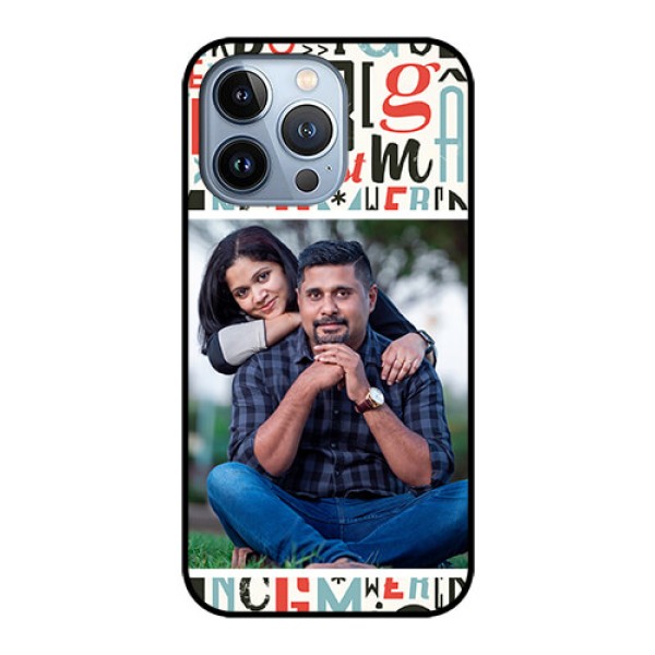 iPhone 13 Pro Personalized Glass Phone Case - Alphabet Design