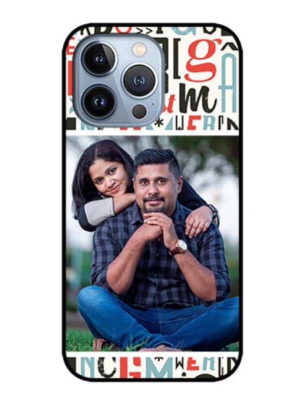 Custom iPhone 13 Pro Personalized Glass Phone Case - Alphabet Design