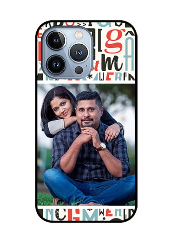 iPhone 13 Pro Personalized Glass Phone Case - Alphabet Design