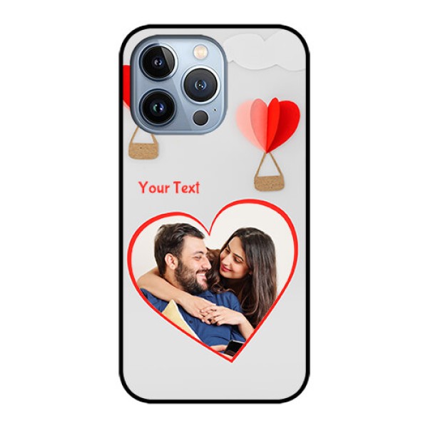 iPhone 13 Pro Custom Glass Mobile Case - Parachute Love Design