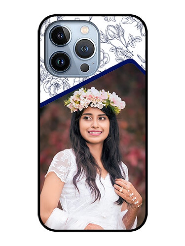 Custom iPhone 13 Pro Personalized Glass Phone Case - Premium Floral Design